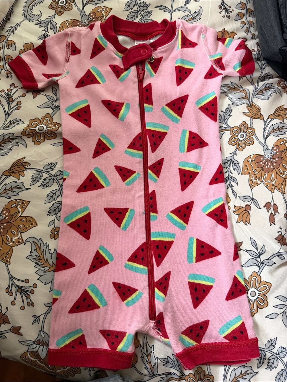 Girls Hanna Andersson zipper short pajamas